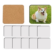 12 Pcs Blank MDF Cork Coasters Blanks Hardboard Cork Coasters Blanks Bulk MDF DIY Coasters