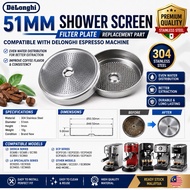Delonghi Dedica 50.5 mm Shower Screen for EC680 EC685 EC820 EC860 Coffee Machine, Delonghi 601321119