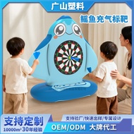 W Wildfish Inflatable Target Water Pitching PVC Inflatable Disc Football Shooter Sticky Music Childr