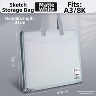 Transparent Artwork Storage Folder 4K Sketch Drawing Paper Folio 8K Document Album A2 Painting Stora