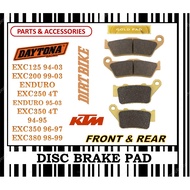 KTM EXC 125 94-03 200 99-03 ENDURO 250 4T 95-03 350 4T 94-97 380 98-99 BRAKE PADS SCRAMBLER DAYTONA 