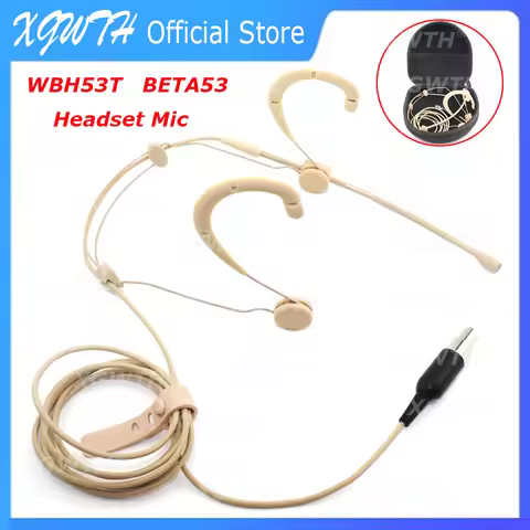 Headband Head Wearing Omnidirectional Headset Microphone WBH53T BETA53 for Shure Sennheiser AKG MiPr