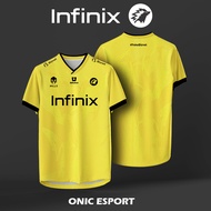 ONIC ESPORTS INFINIX JERSEY FANISSUE GAME GAMING V-NECK SHORT SLEEVE: Size: S-2XL