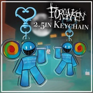 Forsaken 2.5in Bluud / C00lkidd Acrylic keychain Cartoon game Character pendant, Blue and red match