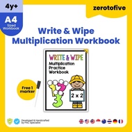 Multiplication Write and Wipe Practice Workbook Wipe Clean Times Table Practice 1-12 Buku Sifir Math