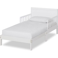 Dream On Me Brookside Toddler Bed Frame in White, Greenguard Gold Certified. NO MATTRESS INCLUDED.