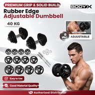 BodyX Rubber Edge Adjustable Dumbell 40kg