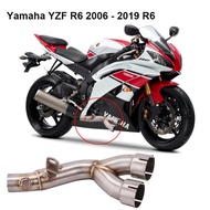 For Yamaha YZF R6 2006 - 2019 R6 Exhaust Muffler link pipe R6 Muffler Pipe Silencer System YZF-R6 ex