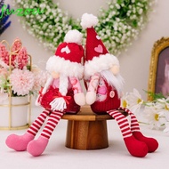 FUZOU Heart Gnome Plush Doll, Cute Red Valentine's Day Gnome Doll, Creative Soft Knitting Long-legge