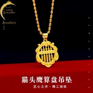 Owl Abacus 4K Gold Abacus Women's gold pendant 916 necklace