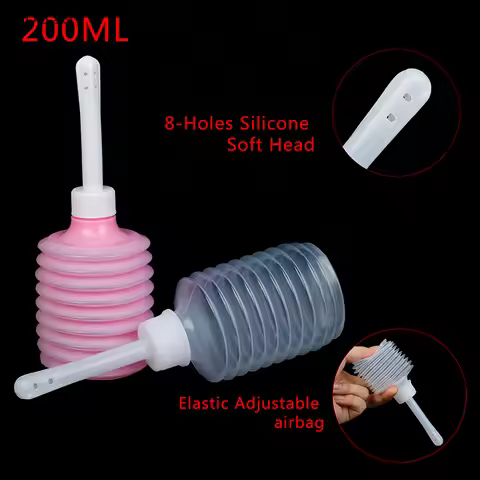 〔DD329〕200ML 8Holes Disposable Vaginal Anal Douche Retractable Wash Cleaning Anus Clean