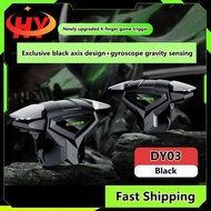 HY DY03 NEW Mobile Phone ABS+Alloy PUBG Game Trigger Buttons 4-fingers Linkage L1 R1 Physical Gamepa