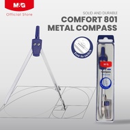 M&G Professional Metal Geometry Compass with 3 Free Replacement Leads, Comfort Metal Compass 801 ACS