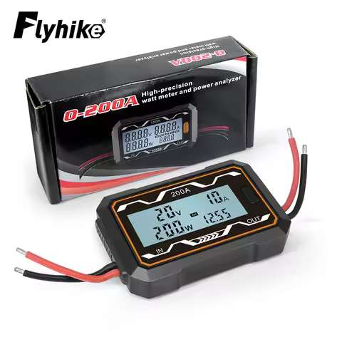 100A 150A 200A RC Watt Meter High Precision Current Power Analyzer & Watt Meter W/ Backlight LCD For