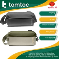TOMTOC Minimalist EDC Sling Bag H02 A04D T21S1D1/H02 A04T02 T21S1T1- 8" Slingbag/Water-Resistant/Bla
