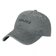 Houzz Logo Adult Washed Cowboy Hat 100% Cotton Curved Brim Sun Hat Simple Casual All-Match Neutral B
