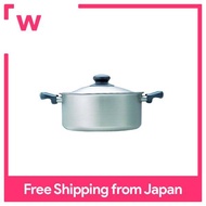 [SORI YANAGI] Stainless Steel Shallow Pot 22cm, 3.8 L Silver | Double-handled Pot / Gas, Heater Cooker / Japan Made Cookware