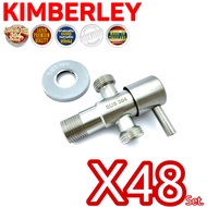 KIMBERLEY "Stop Valve" สต๊อปวาล์ว 3ทาง วาล์วน้ำ 4หุน (1/2") วาล์วเปิด-ปิดน้ำ วาล์วสเตนเลสแท้ SUS 304