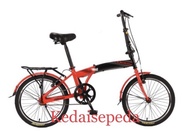 Sepeda Lipat 20 Anak-anak dewasa Odessy 1 speed - Orange SP2882