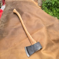((Orphan Logging Axe) Hand Forged 85 Manganese Steel Outdoor Axe Camping Axe 75cm Handle 2kg Weight