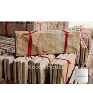 Natural Sandstone Yellow Pattern Wall Mounted Floor Covering Size 10x30 cm.
