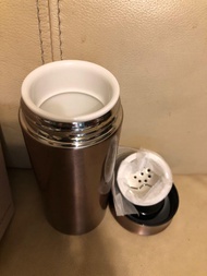 骨瓷內膽保溫杯（副有茶隔）古銅色