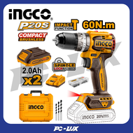 INGCO สว่านกระแทกไร้สาย 20V ไม่รวมแบตเตอรี่ CIDLI20602