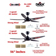 Spot Deka Kronos F5P / DE-AIRE AR3 56 inches Ceiling Fan With Remote Control 5 Blades A.B.S Polymer 