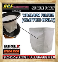 EUROPOWER OGAWA Vacuum Cleaner White Wet Dry Filter Bag Cloth Filter Cloth Only