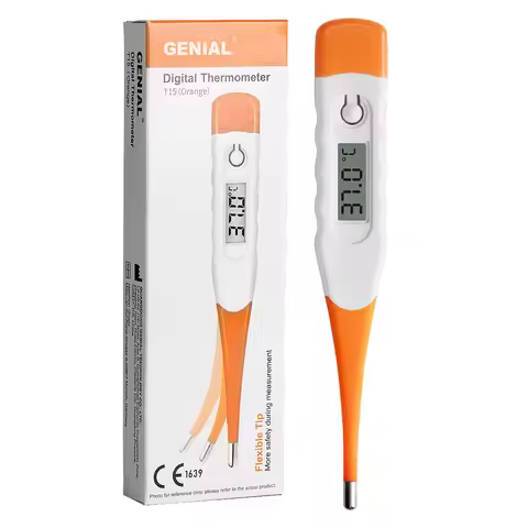 baby Clinical Digital Baby Thermometer - LCD, Flexible Tip, 60 Second Quick Accurate Fever Read Rect