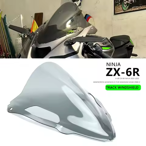 For Kawasaki Ninja ZX-6R Motorcycle Racing Screen Double Bubble Heightening Wind Deflector ZX 6R Win