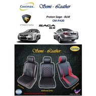 Coolmax - Semi Leather : Proton Saga - BLM  ( Car Seat Cover full-set / Sarung Kusyen Kereta yg penu