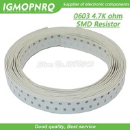 300PCS 0603 Chip Fixed Resistor SMD Resistor 4.7K ohm 4K7 472 IGMOPNRQ
