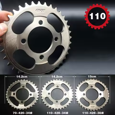 Alloy Steel 54mm 420 428 Chain 34T 36T 38T 41T 45T Rear Sprocket for 48cc 70cc 90cc 100cc 110cc Curv