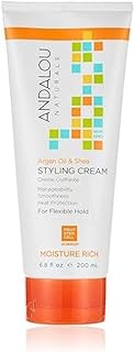 Andalou Naturals Styling Cream Ounces, Argan Oil &amp; Shea, 6.8 Fl Oz