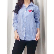 NANDO KEMEJA COME DES GARCON CDG SALUR BAHAN KATUN PREMIUM KEMEJA WANITA TERBARU 7068 7067