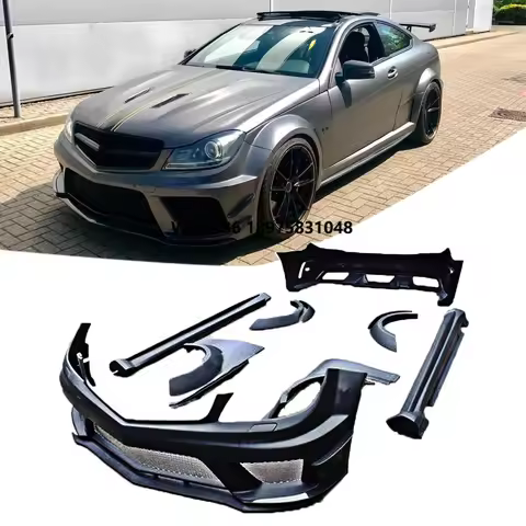 W204 C63 Sedan Coupe Black Series Body Kit C200 C250 C63 Coupe Body Kit Perfect Fitment 2011+ for