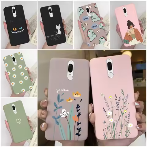 For Huawei Nova 2i Case Cute Candy Matte Soft Silicone Cover For Huawei Mate 10 Lite RNE-L21 RNE-L22