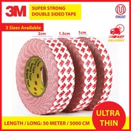 3M Pita Pelekat Dua Muka Tahan Suhu Tinggi / 3M Double Side Tape (50 Meter) 55236 Heat Resistant Tap