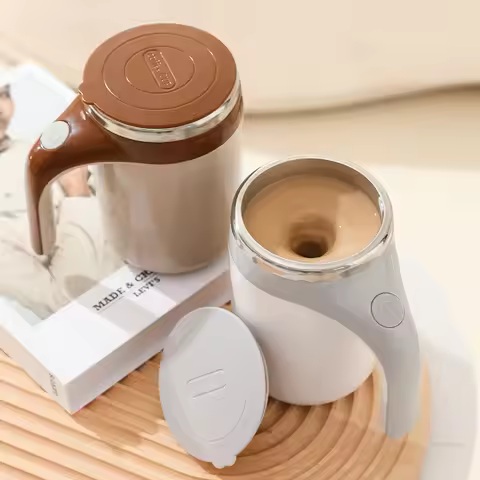 Portable Automatic Stirring Cup Mug Rechargeable Coffee Electric Stirring Stainless Steel Magnetic R