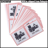 🔥In Stock🔥SHIMMERLUX Transport Lithium Battery Label, 4.7 "x 4.3" Copper Plate Adhesive Battery Fire