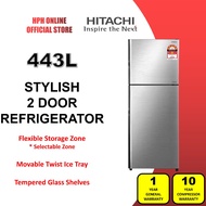 Hitachi 2 Door Inverter Fridge Refrigerator (443L) R-VX490PM9 Peti Sejuk 电冰箱