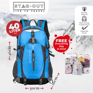 [Stag-Out] Waterproof Backpack Outdoor Nylon Large Capacity 40L Travel Bag Camping Hiking Beg Sports