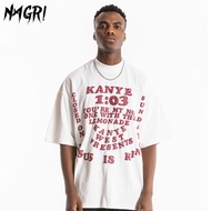 NAGRI Kanye T Shirt Men JESUS IS KING Short-sleeve Oversized Summer Tees Hip Hop Print T-shirts Casu