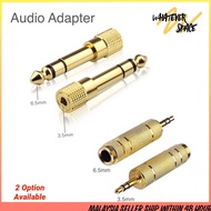 Audio Adapter 6.5MM to 3.5MM Jack Plug 3.5MM to 6.5mm Audio Converter Audio Adapter Jack