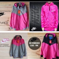 Jaket Parasut Nike Wanita Windrunner Jacket Olahraga Sport Running Lar