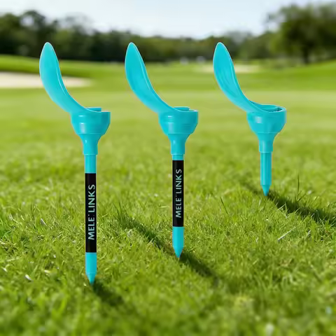 8 Pack Golf Tee Set Petal Design Driving Range Tee Plastic Durability and Stability for Mat Driving