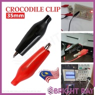 [1PC] 35MM Metal Alligator Clip Crocodile Electrical Clamp Multimeter Testing Probe Meter with Plastic Boot Car battery