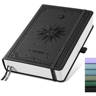 EMSHOI Blank Journal Notebook, 320 Pages, A5 Size (5.7'' x 8.3'') | Leather Hardcover, 100 G Thick P