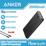 Anker PowerCore 20000 PD เครื่องชาร์จแบบพกพา18วัตต์ที่ชาร์จความเร็วสูงสำหรับการเดินทาง Essential